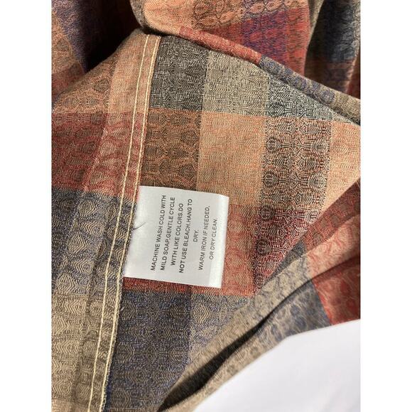 Bachrach Mens Neutral Plaid Button Up Long Sleeve Shirt Size Medium 15.5 - Picture 3 of 8